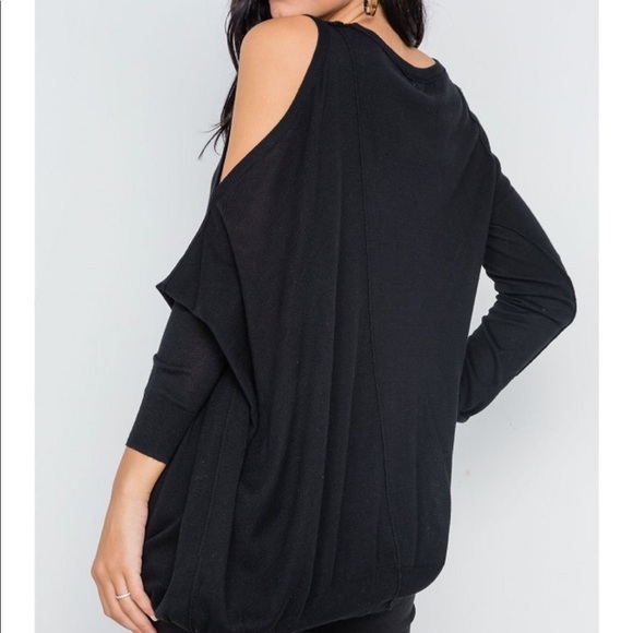 Sweaters Black Asymmetrical Sweater Poshmark